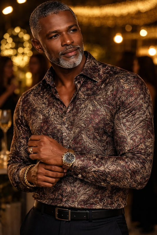 Men’s Patterned Dress Shirt