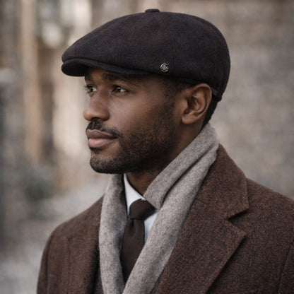 Men’s Brown Flat Cap – Peaky Blinders Style