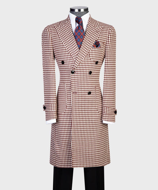 red over coat for men double breasted