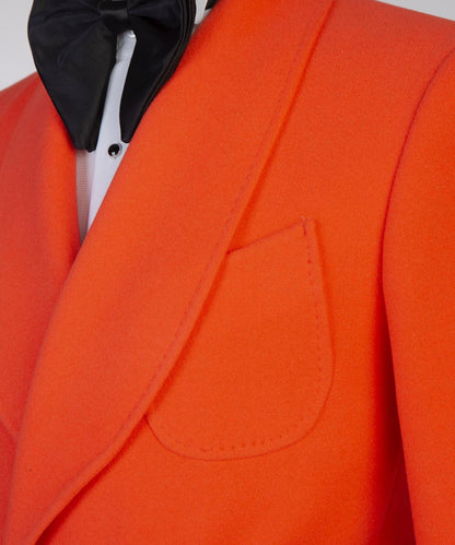 Orange Double Breasted Men’s Long Coat