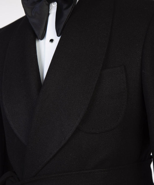 Black Double Breasted Men’s Long Coat