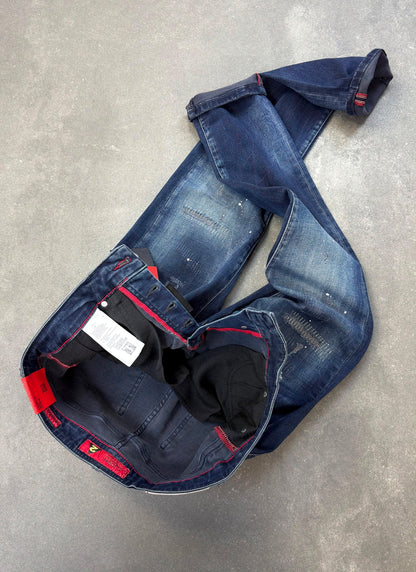 Men's Slim Fit Stretch Denim Jeans – Dark Wash Blue