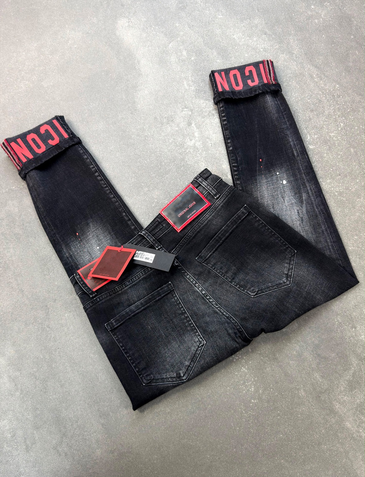 Men's Slim Fit Stretch Denim Jeans – Washed Black