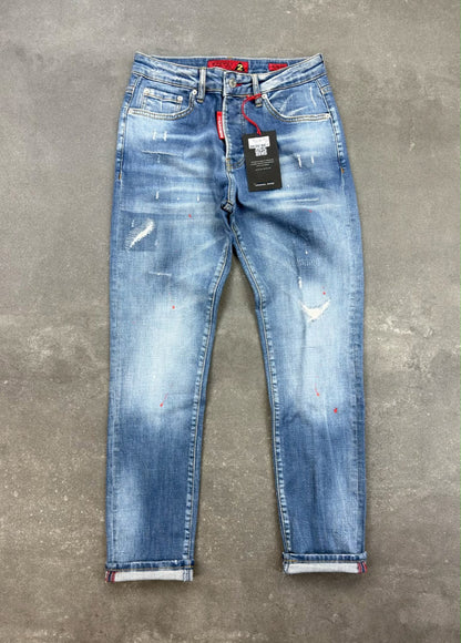 blue denim-jeans for men-washed faded bluejeans