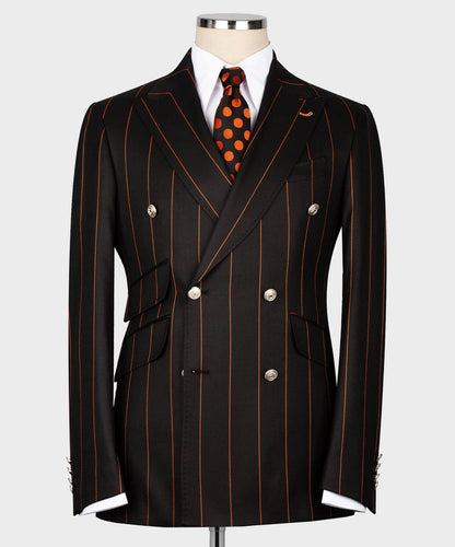 Men's Suit -2 Piece Double Breasted Stripy