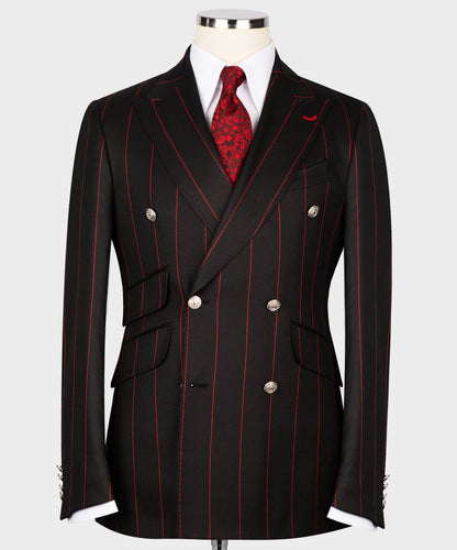 Men's Suit -2 Piece Double Breasted Stripy