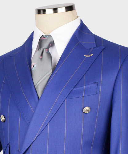Men's Suit -2 Piece Double Breasted Stripy