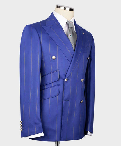 Men's Suit -2 Piece Double Breasted Stripy