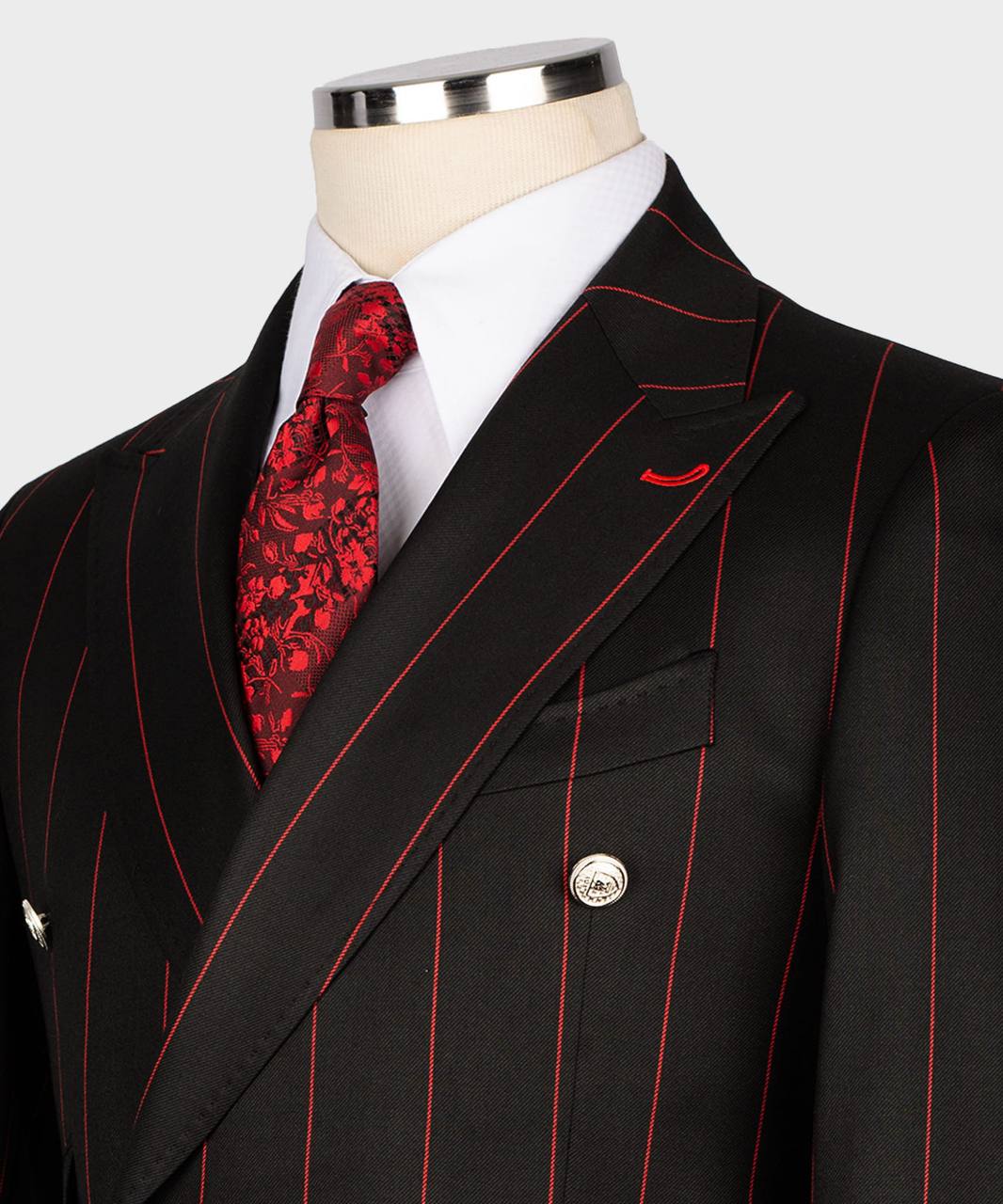 Men's Suit -2 Piece Double Breasted Stripy
