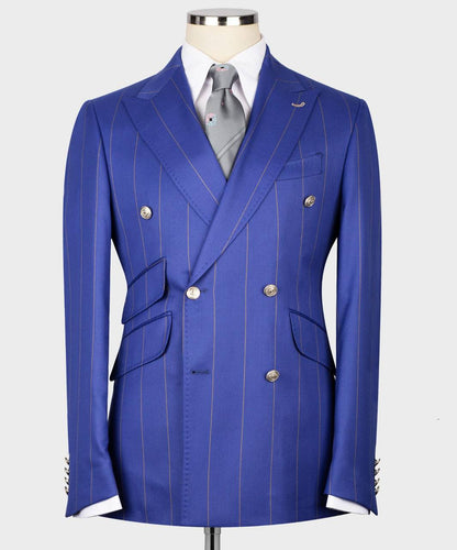 Men's Suit -2 Piece Double Breasted Stripy