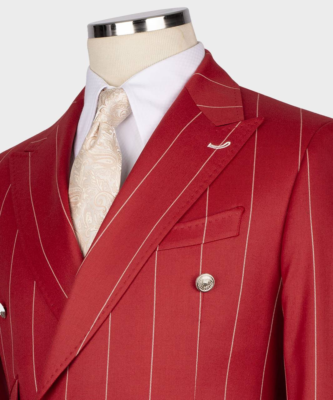 Men's Suit -2 Piece Double Breasted Stripy
