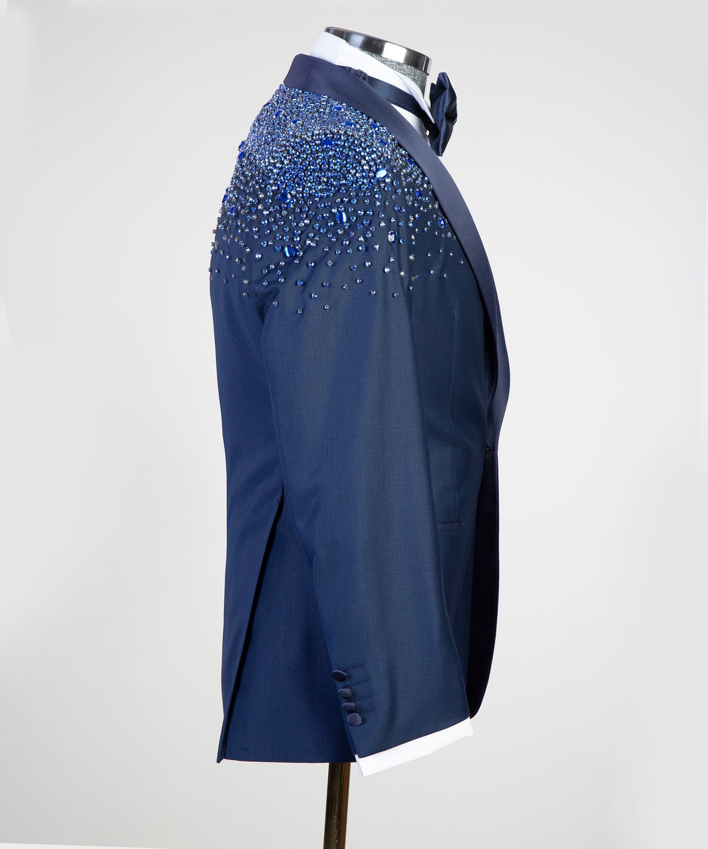 Men's 2 Piece Stoned Blue Tuxedo Suit