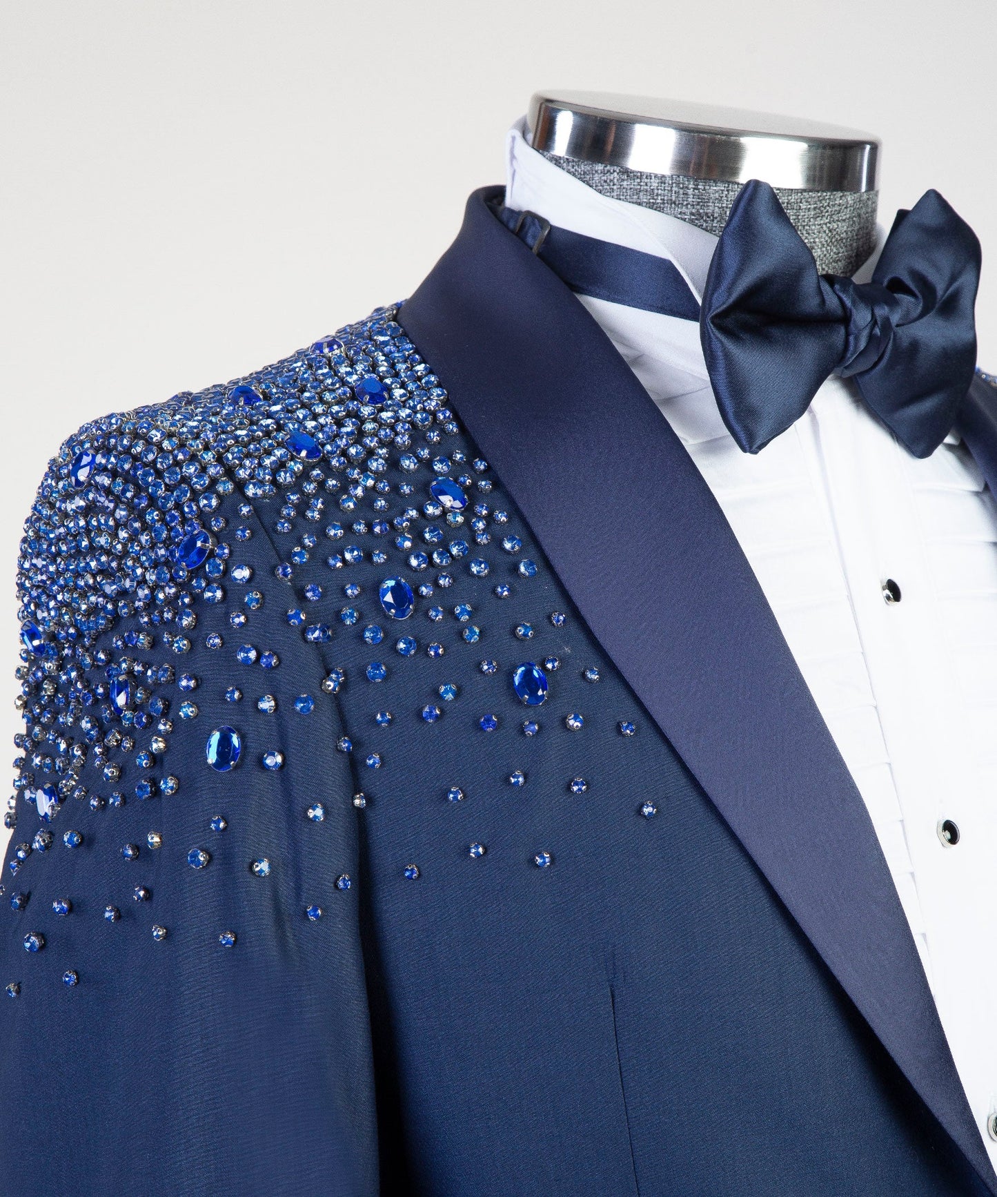 Men's 2 Piece Stoned Blue Tuxedo Suit