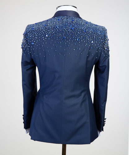 Men's 2 Piece Stoned Blue Tuxedo Suit