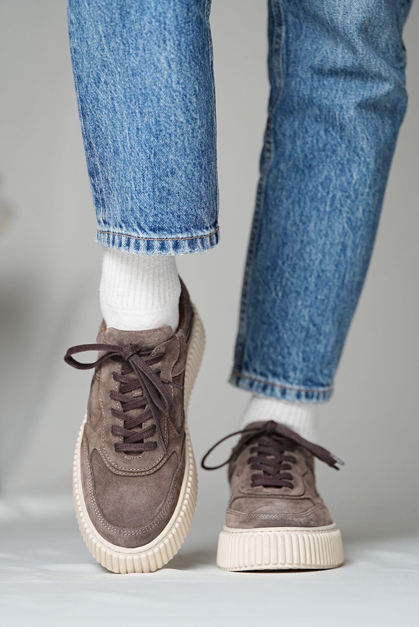 Light Brown Suede Sneakers for Men