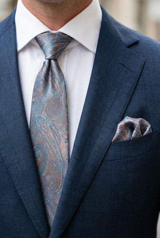 Signature Men’s Tie-floral grey
