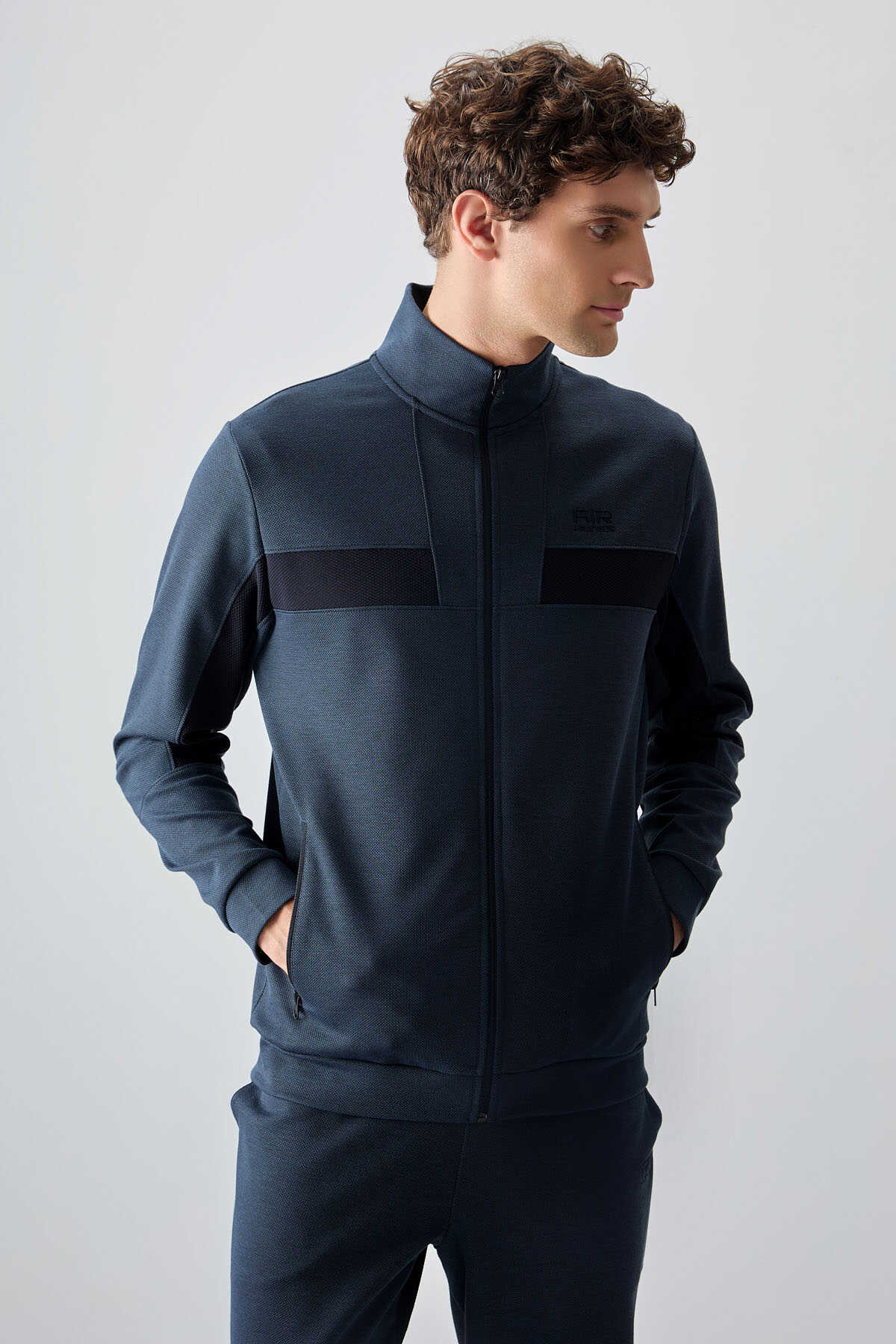 Men's-Tracksuit Set-Blue