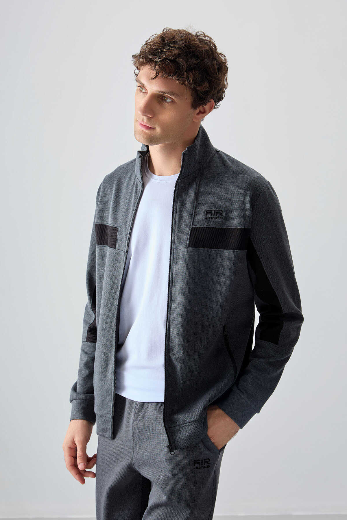 Men's-Tracksuit Set-Dark Grey