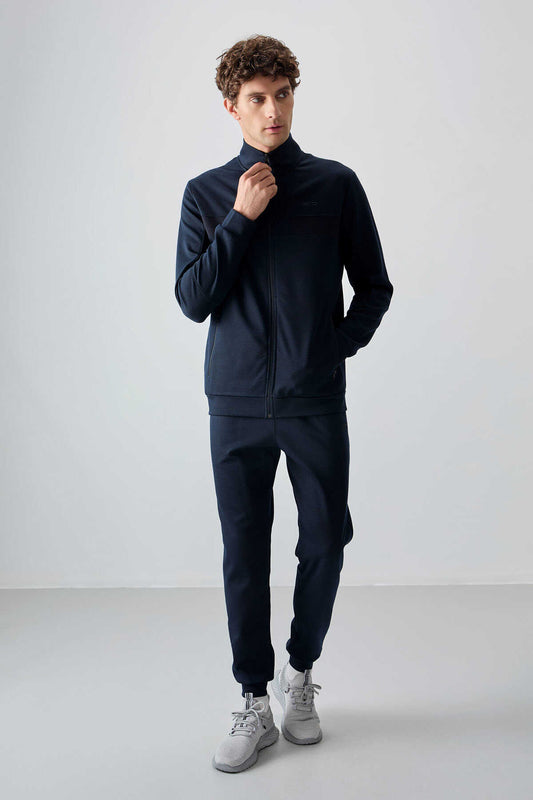 Men's-Tracksuit Set-Navy