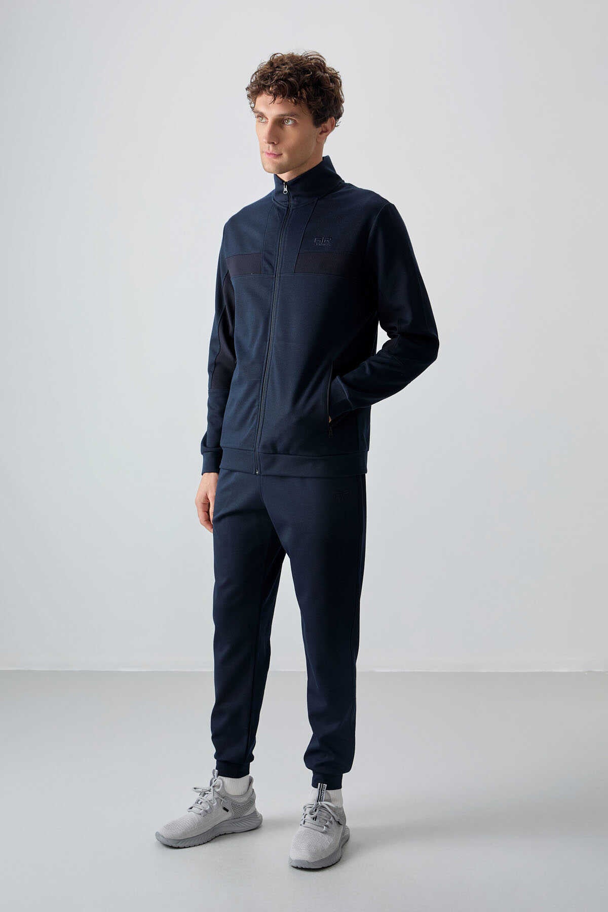 Men's-Tracksuit Set-Navy