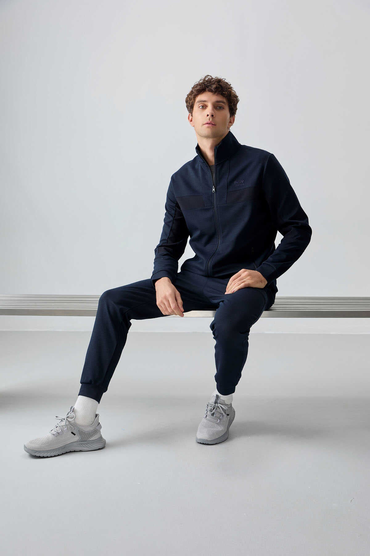 Men's-Tracksuit Set-Navy