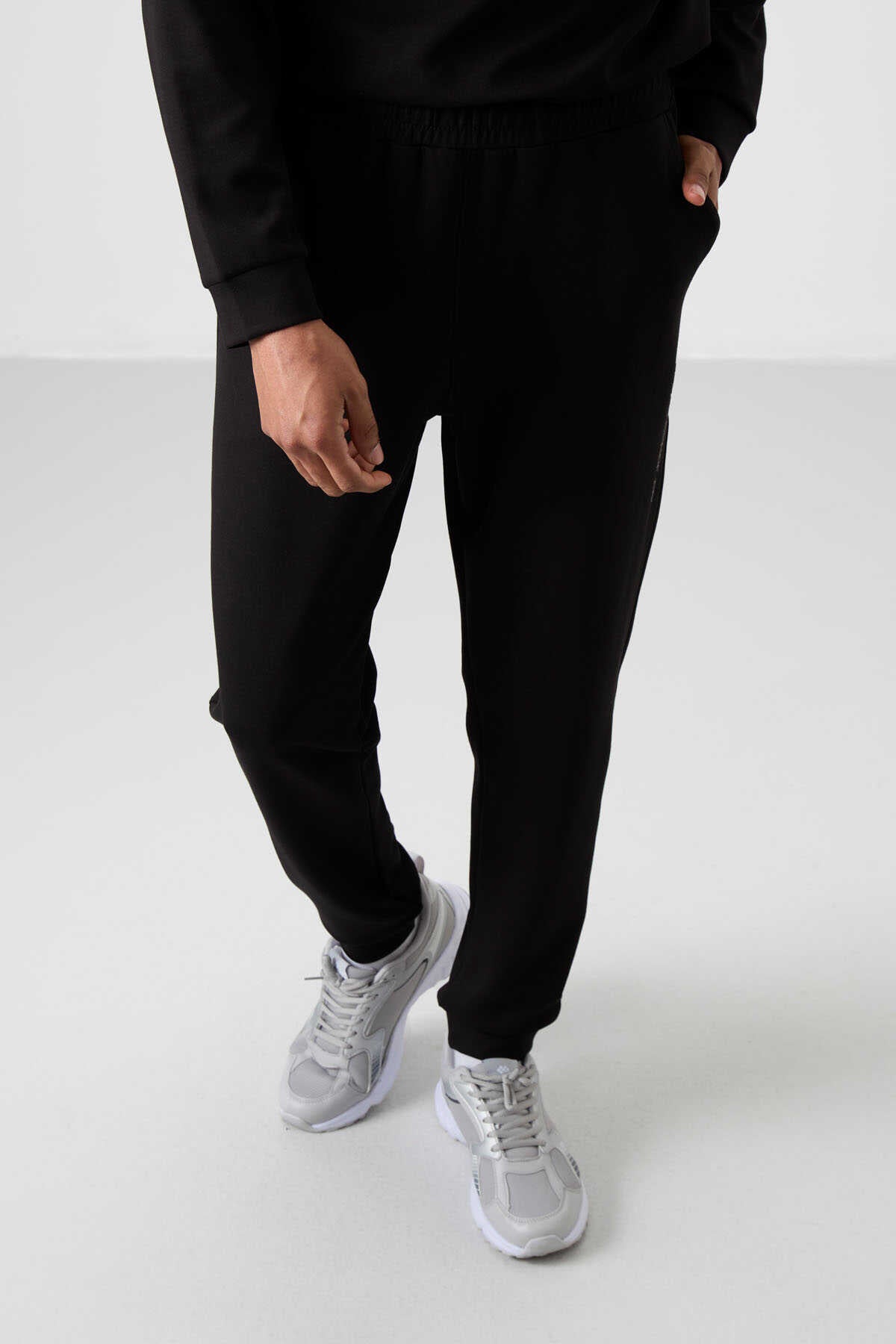 Men's Black Soft Fit Tracksuit Set