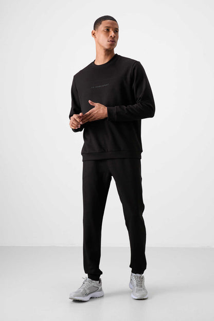 Men's Black Soft Fit Tracksuit Set