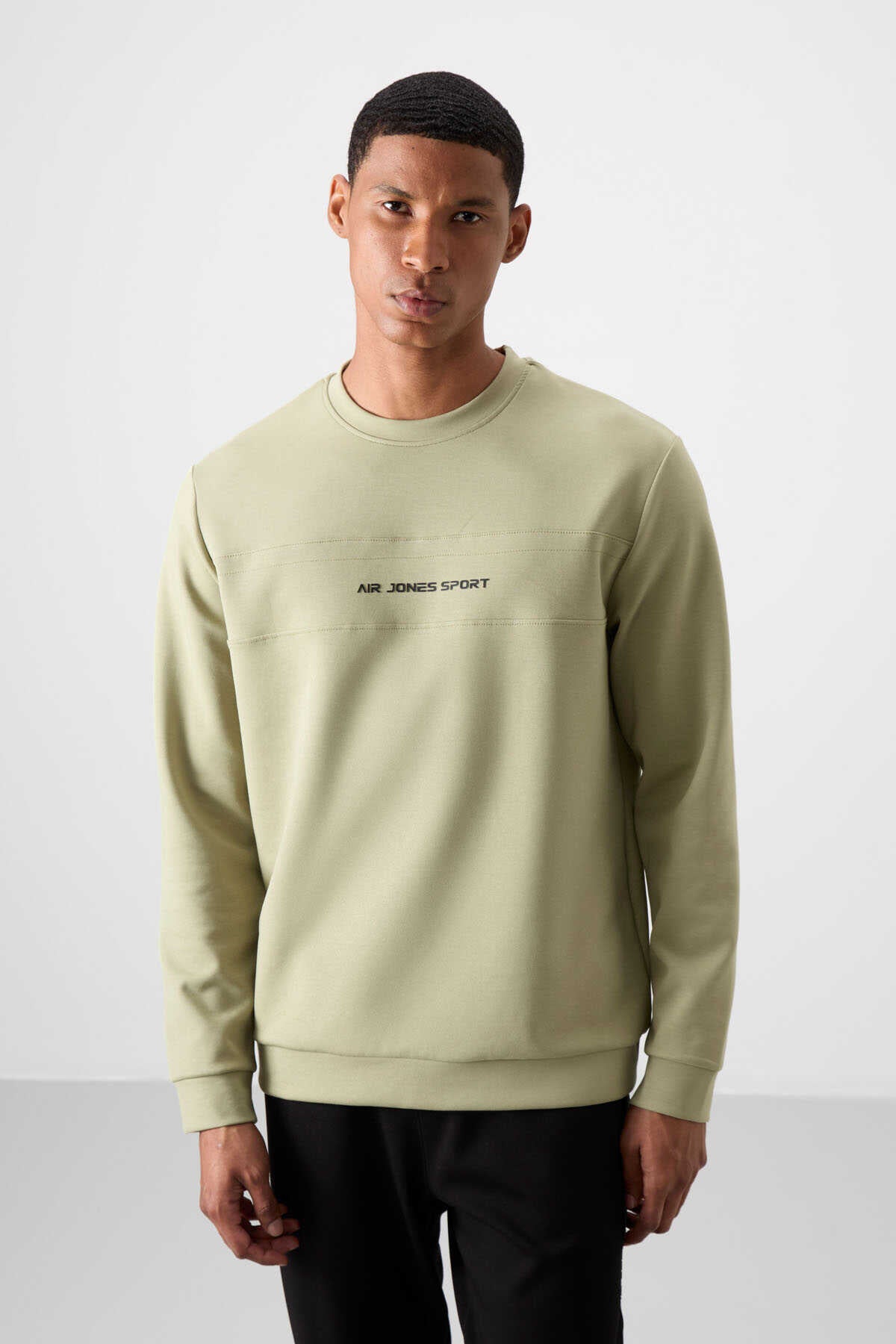 Men's Green-Black Soft Fit Tracksuit Set