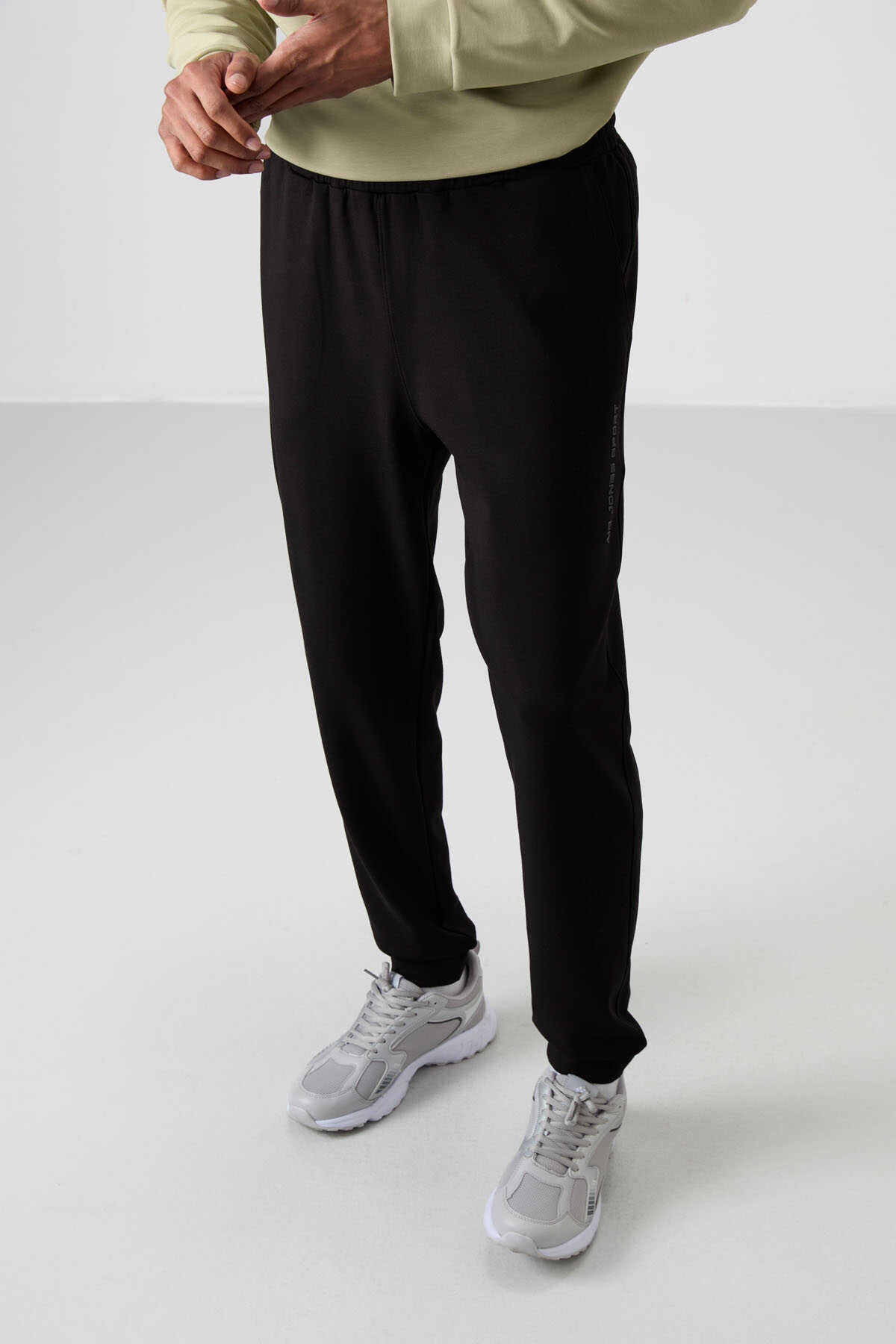 Men's Green-Black Soft Fit Tracksuit Set