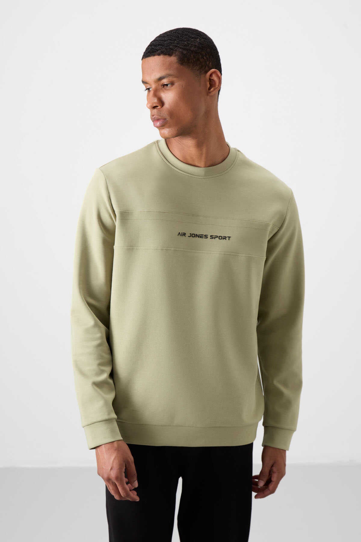 Men's Green-Black Soft Fit Tracksuit Set