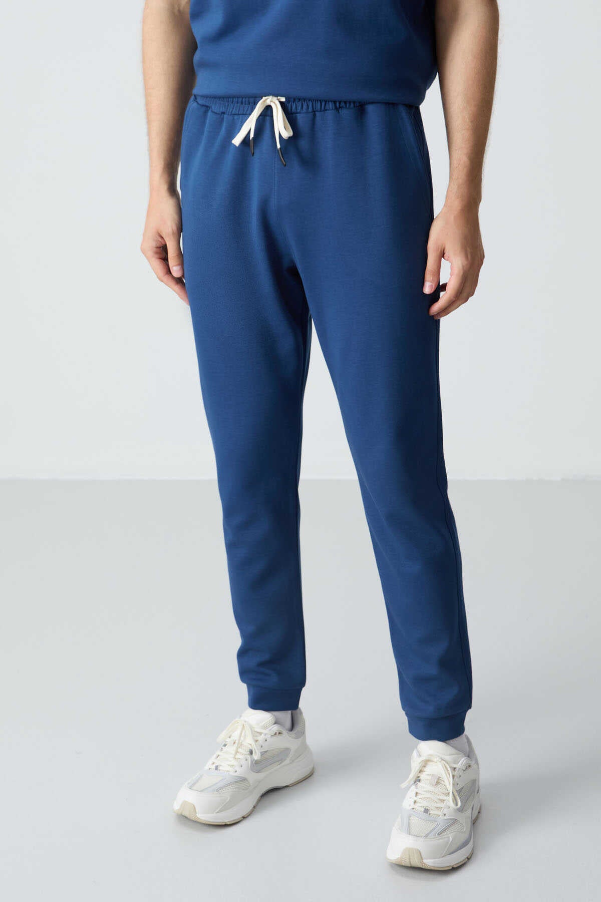 Men's-Blue-Short Sleeve-Tracksuit Set