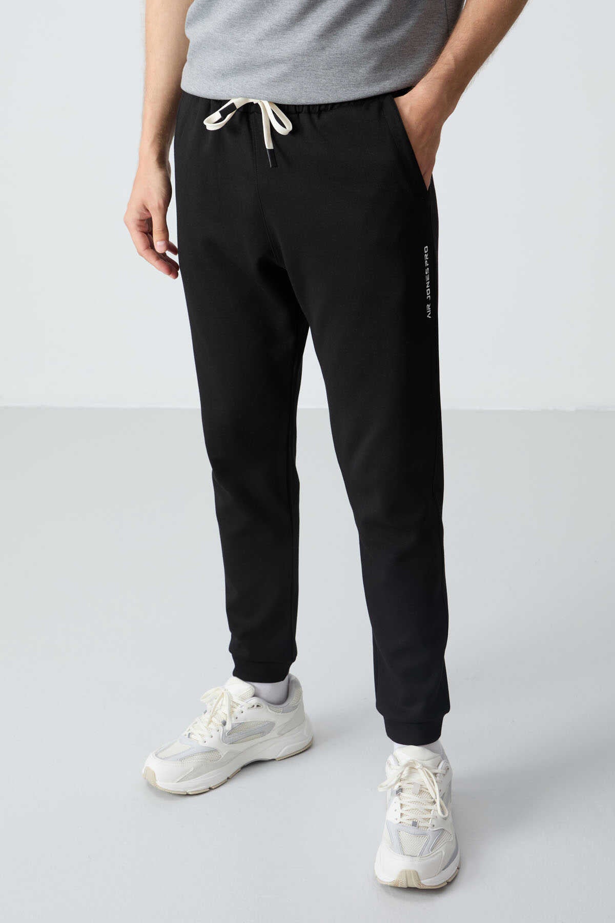 Men's-Grey-Black-Short Sleeve-Tracksuit Set