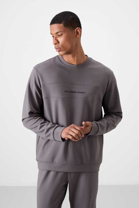 Men's Dark Grey Soft Fit Tracksuit Set