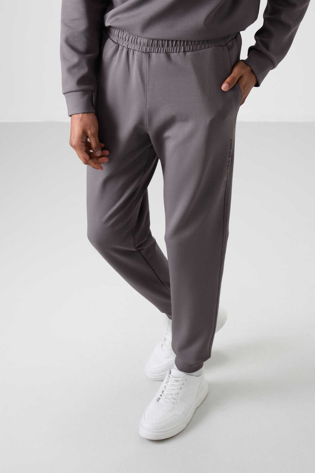 Men's Dark Grey Soft Fit Tracksuit Set