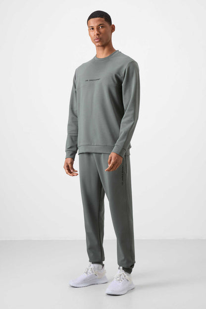 Men's Khaki Green Soft Fit Tracksuit Set