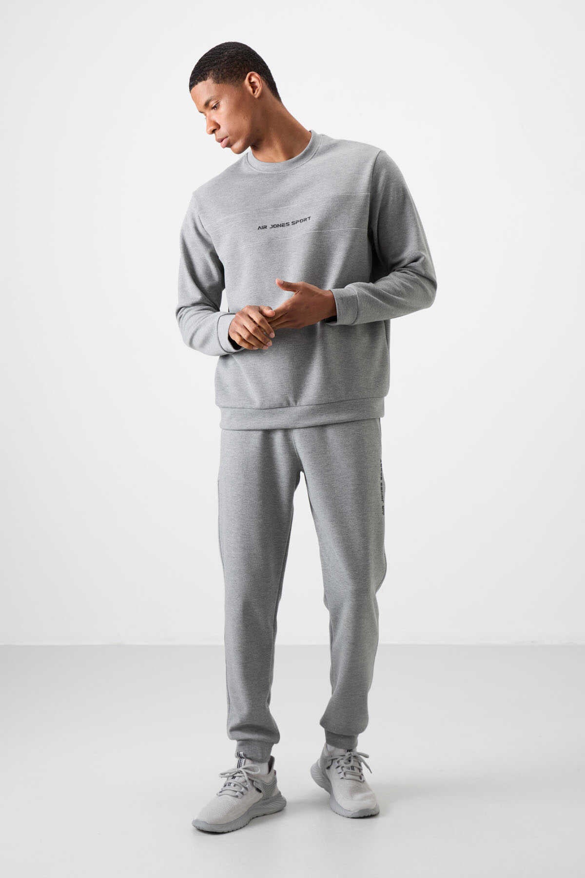 Men's Grey Soft Fit Tracksuit Set