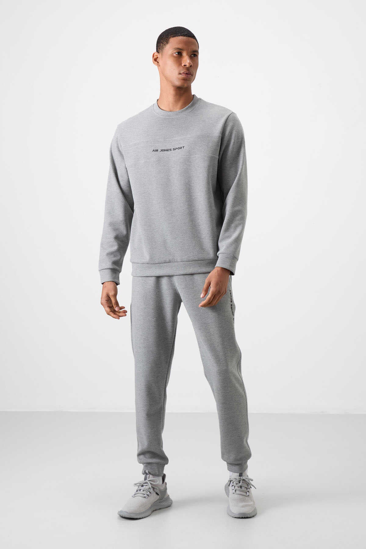 Men's Grey Soft Fit Tracksuit Set