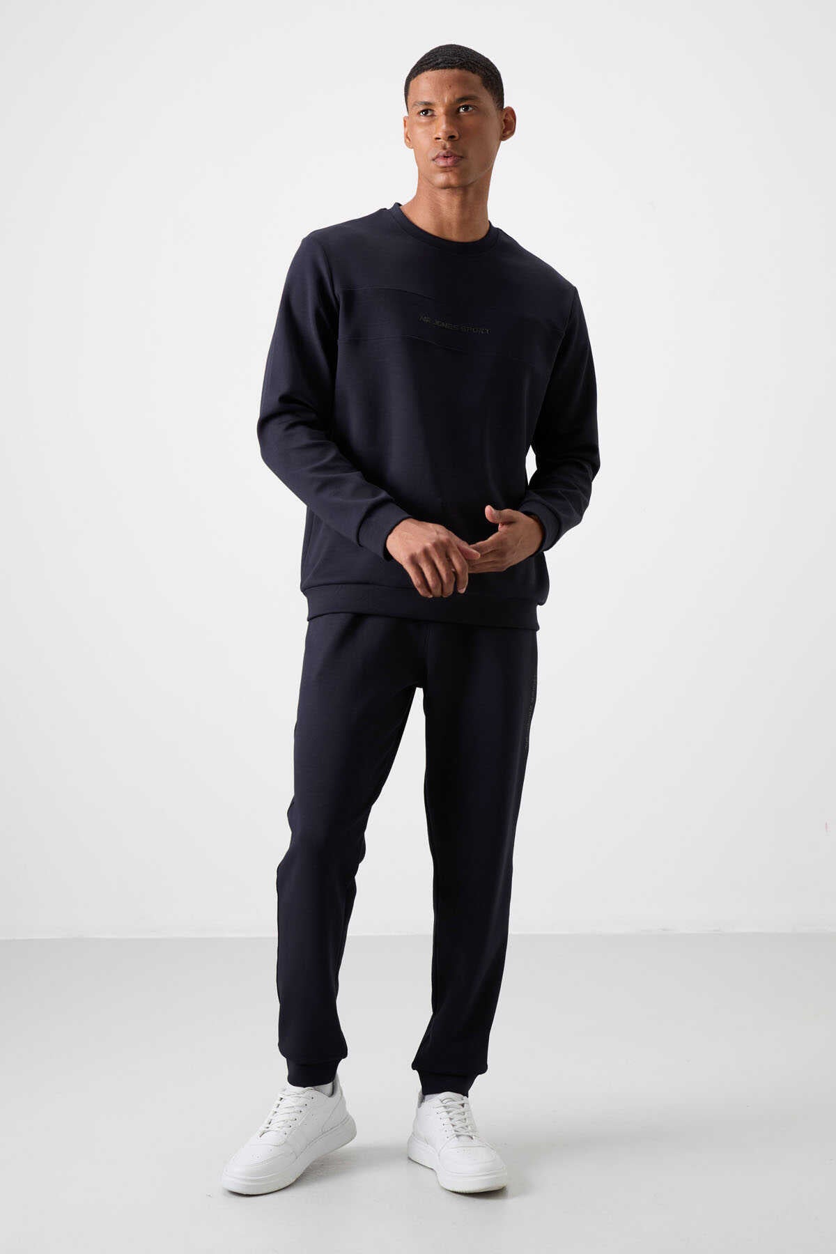 Men's Navy Blue Soft Fit Tracksuit Set
