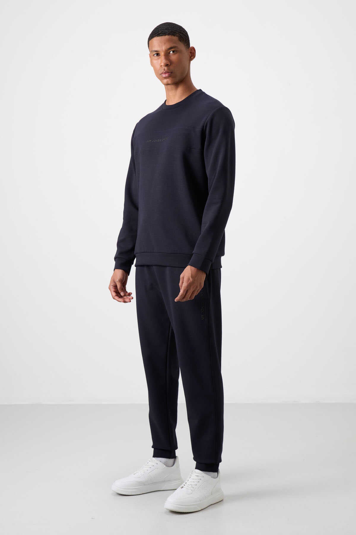 Men's Navy Blue Soft Fit Tracksuit Set