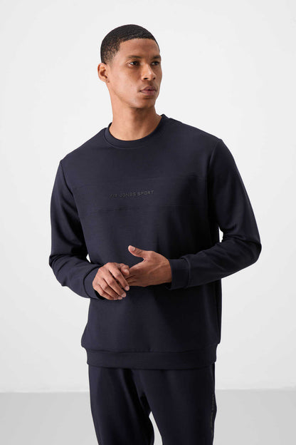 Men's Navy Blue Soft Fit Tracksuit Set