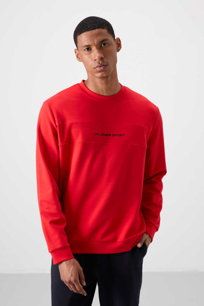 Men's Red-Navy Soft Fit Tracksuit Set