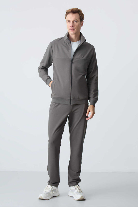 Men's Grey Comfort Fit Tracksuit Set