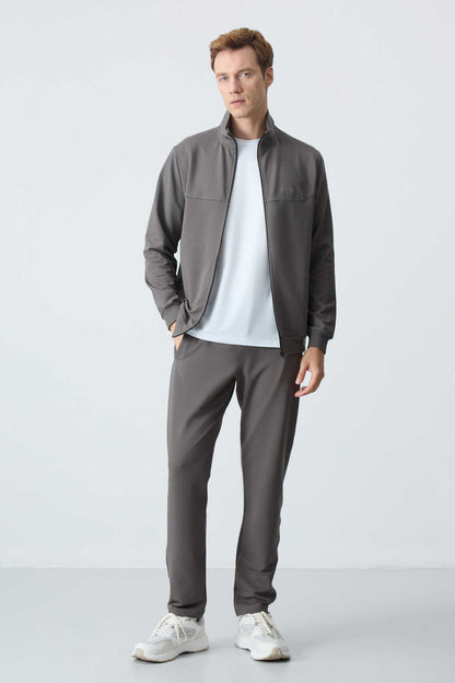 Men's Grey Comfort Fit Tracksuit Set