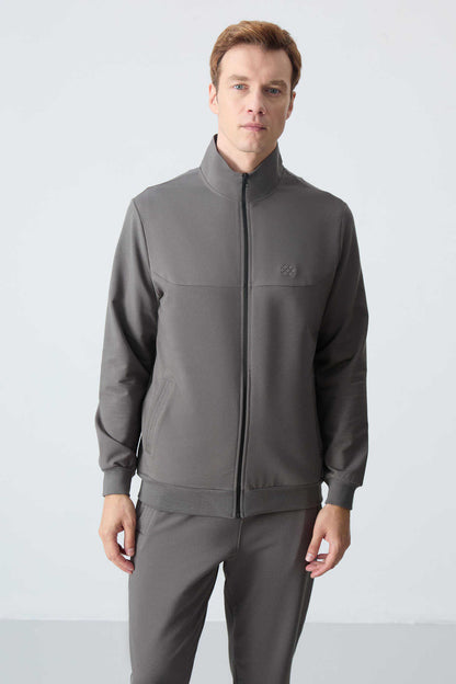 Men's Grey Comfort Fit Tracksuit Set