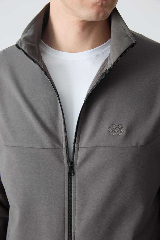 Men's Grey Comfort Fit Tracksuit Set