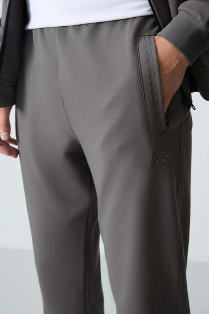 Men's Grey Comfort Fit Tracksuit Set