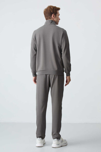 Men's Grey Comfort Fit Tracksuit Set