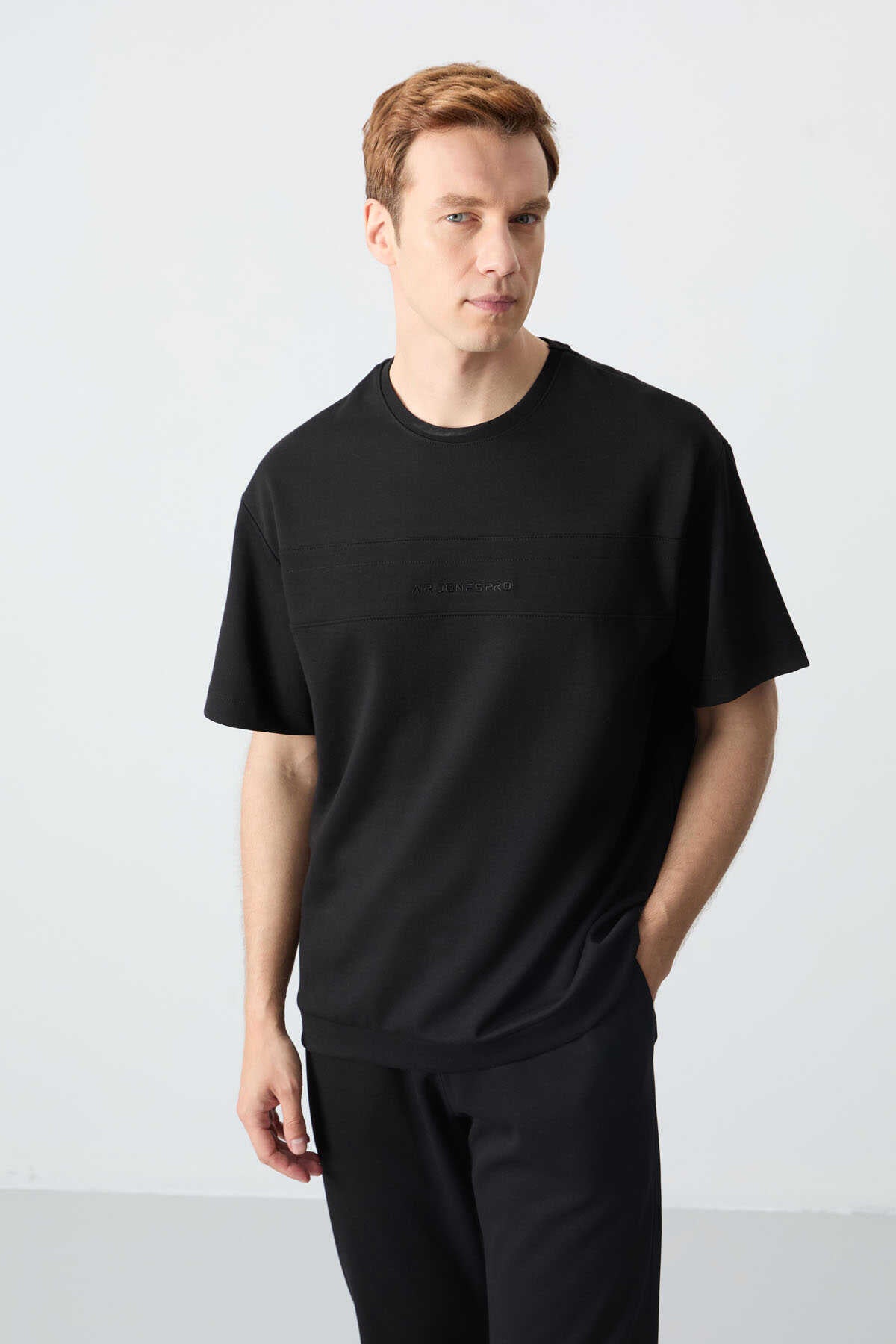 Men's-Black-Short Sleeve-Tracksuit Set