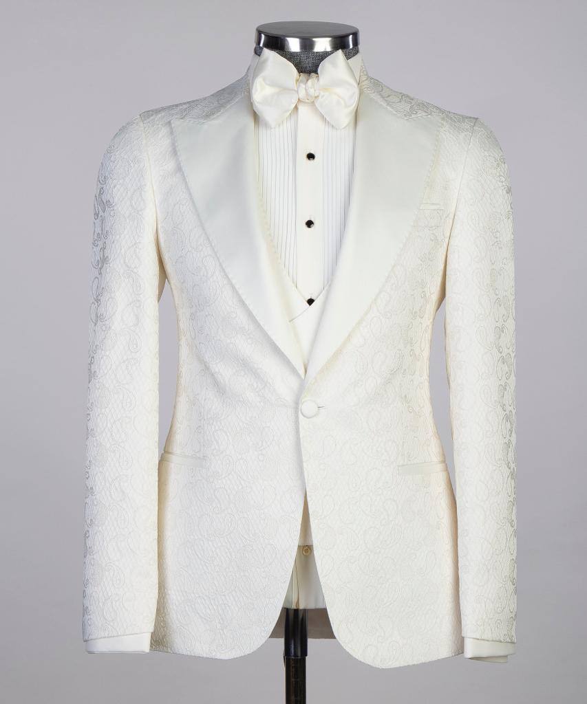 Men's 3 Piece Cream/Beige Tuxedo, Suit