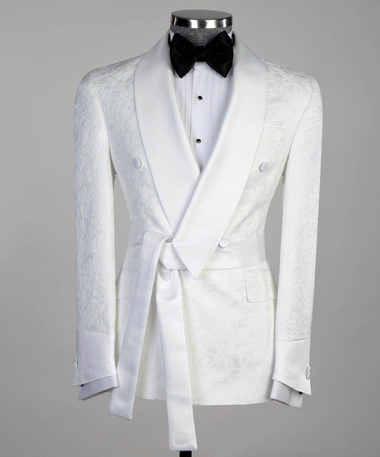 Belted White Tuxedo - SevendayShopping